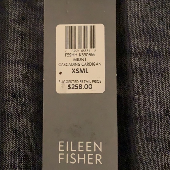 NWT Eileen Fisher Cascade Midnight Blue sweater - Picture 2 of 5